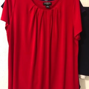 Red blouse, plus size